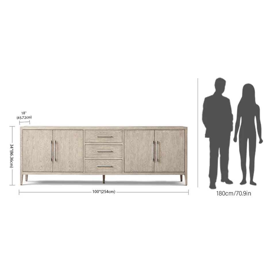 4-Door Sideboard With Drawers 4-дверный буфет с ящиками