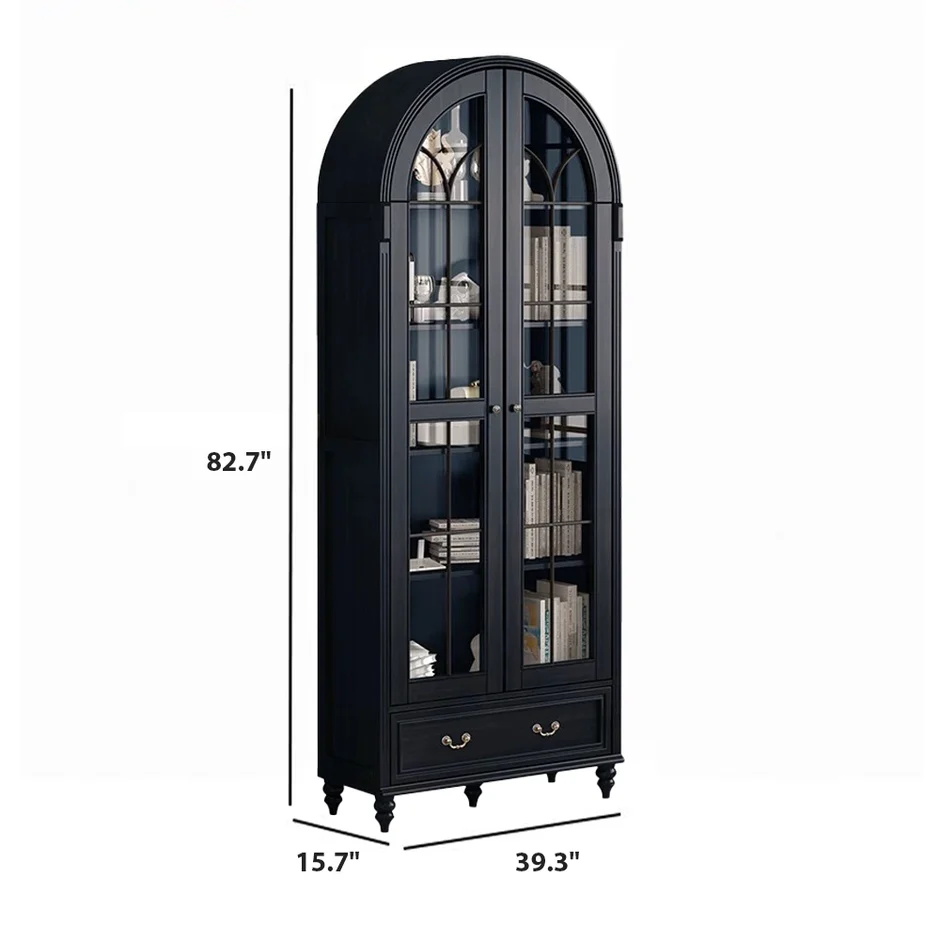 Arch - shaped Glass - door Bookcase Арка - Стекло в форме - книжный шкаф для дверей