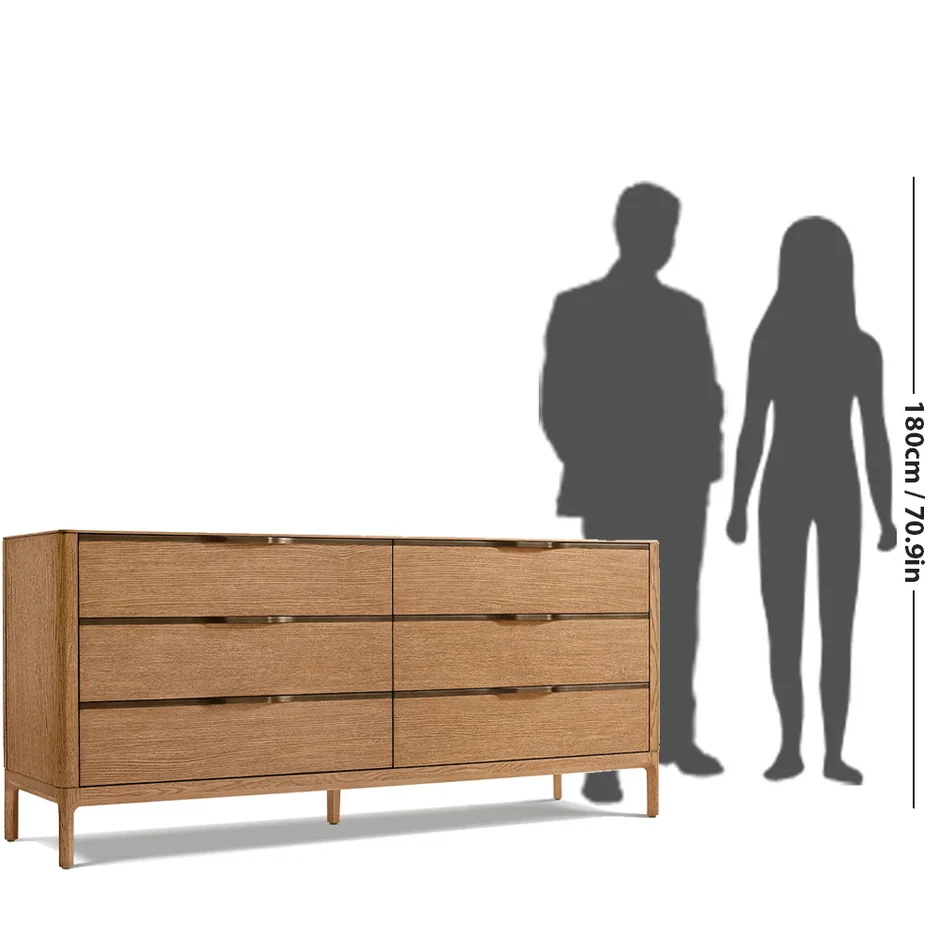 American style 6-Drawer Dresser size Размер комода в американском стиле.
