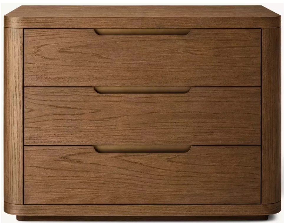 Rounded-edge Solid Wood Nightstand Тумбочка из массива дерева с закругленными краями