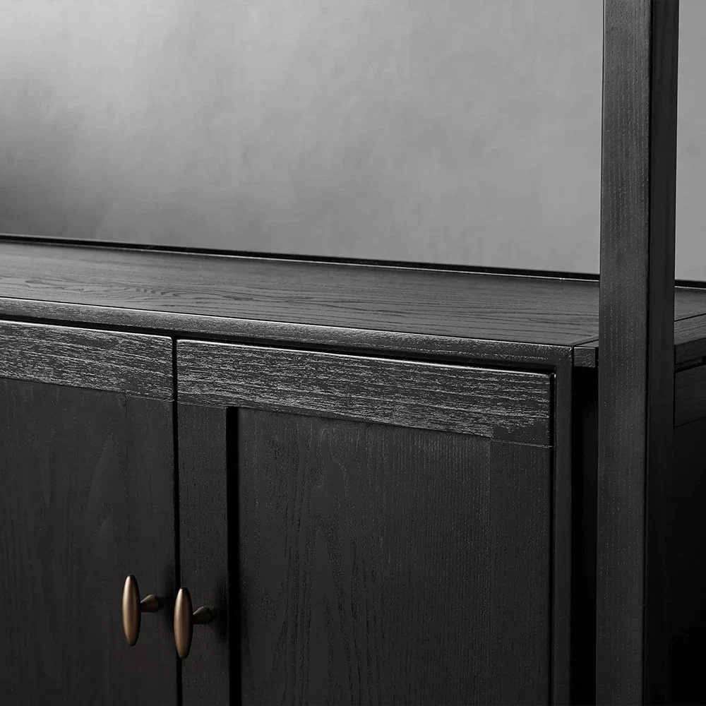 Современный - минималистские стеллажи черного хранения