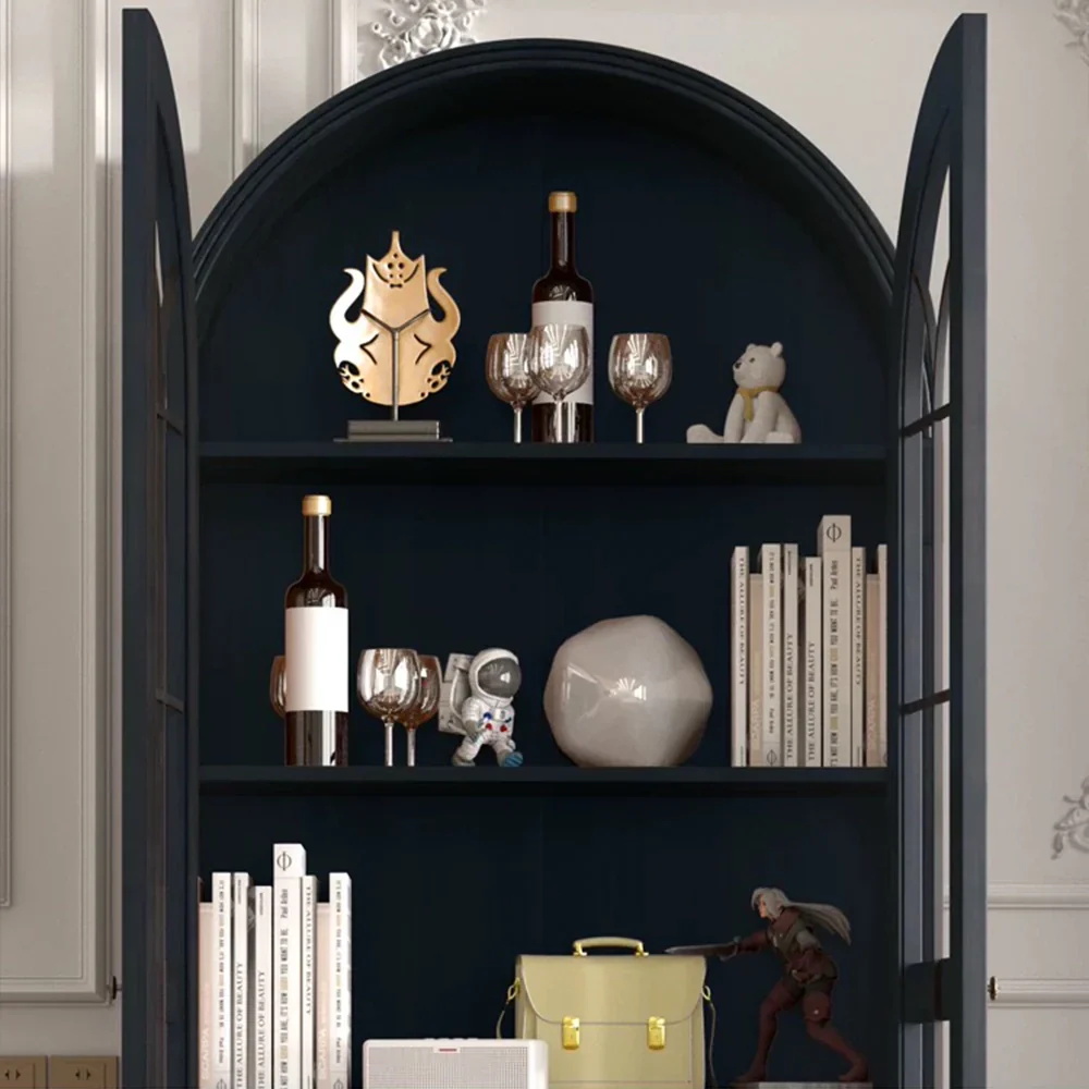 Арка - Стекло в форме - книжный шкаф для дверей