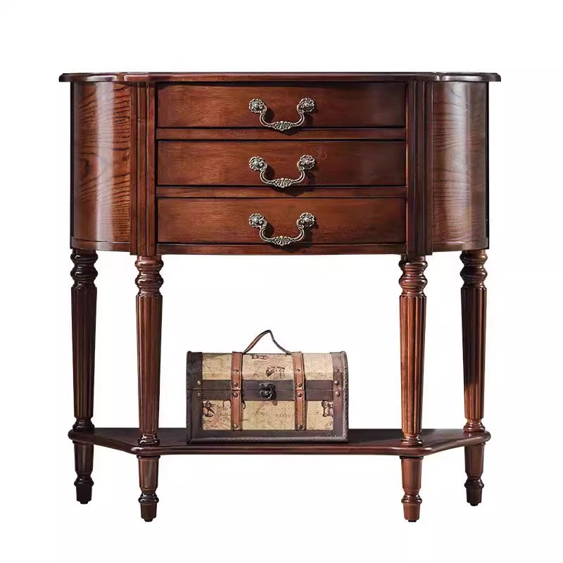 Ретро полукруглый входной шкаф в американском стиле