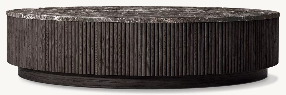 Каменный плинтус круглый журнальный столик