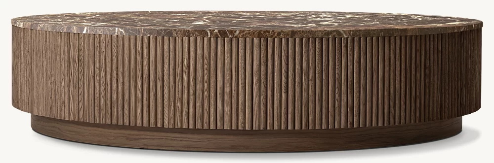 Каменный плинтус круглый журнальный столик