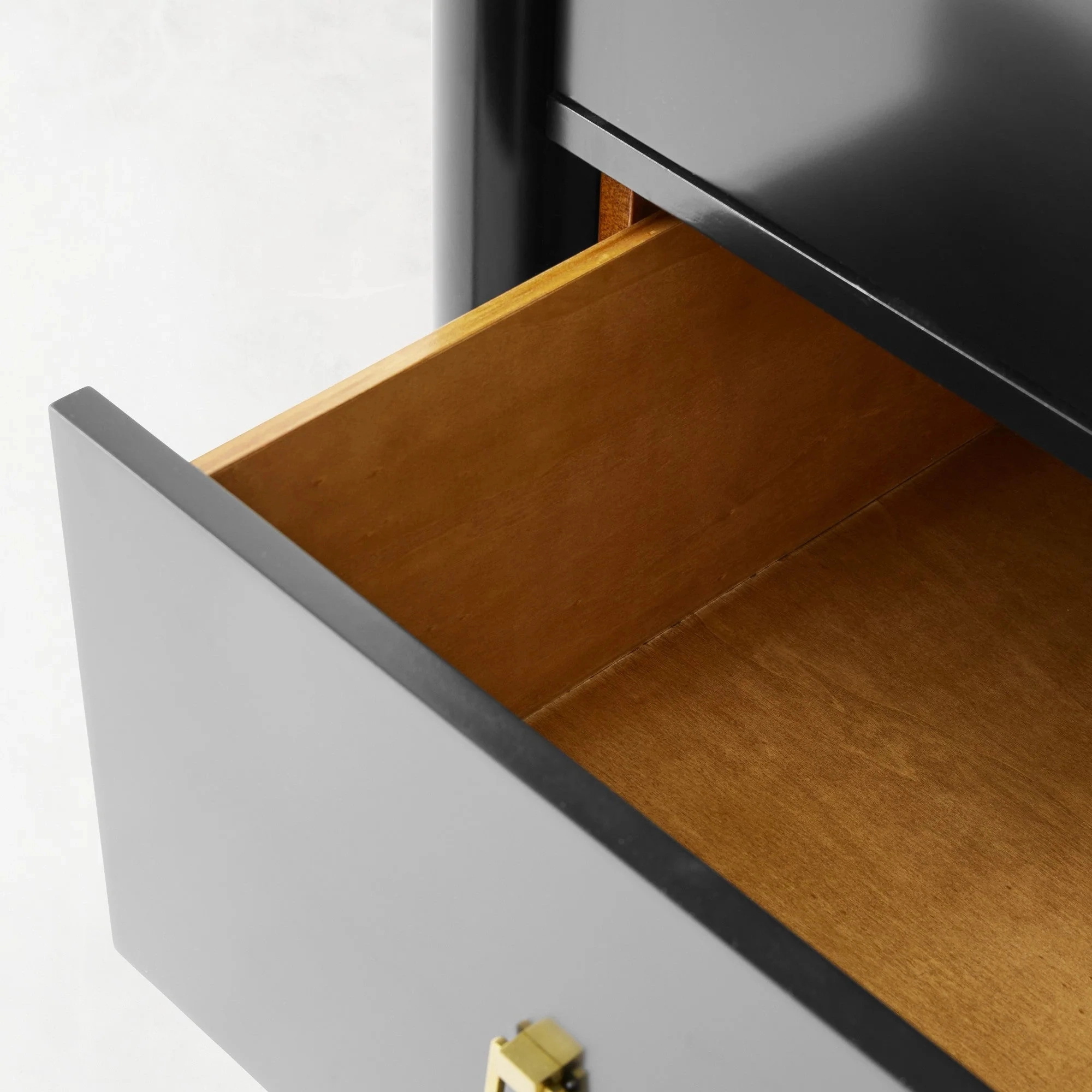 Двойная - дверная черная шкаф для хранения с ящиком