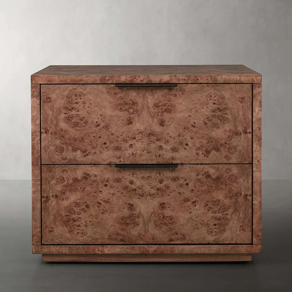 Роскошная бурел и кожаный ночной стол