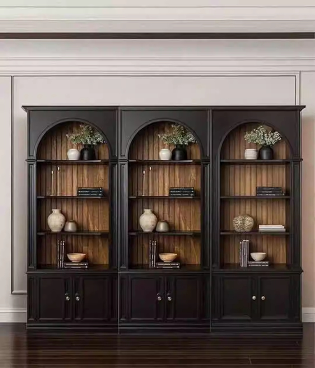 Ретро-арочный сплошной древесина