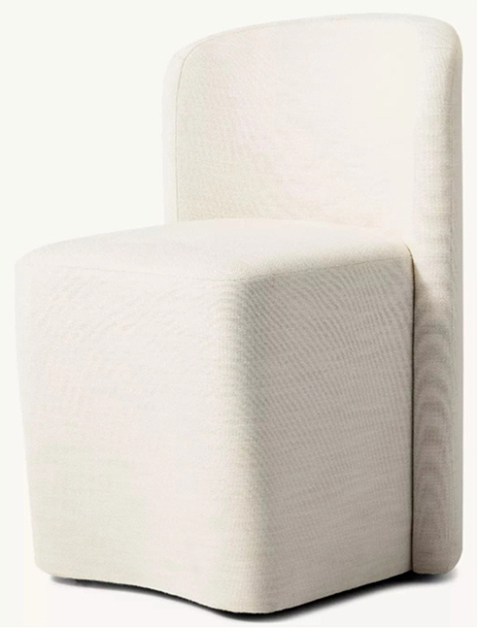 Современная ткань минималистское кресло, сделанное из твердой древесины для обеда