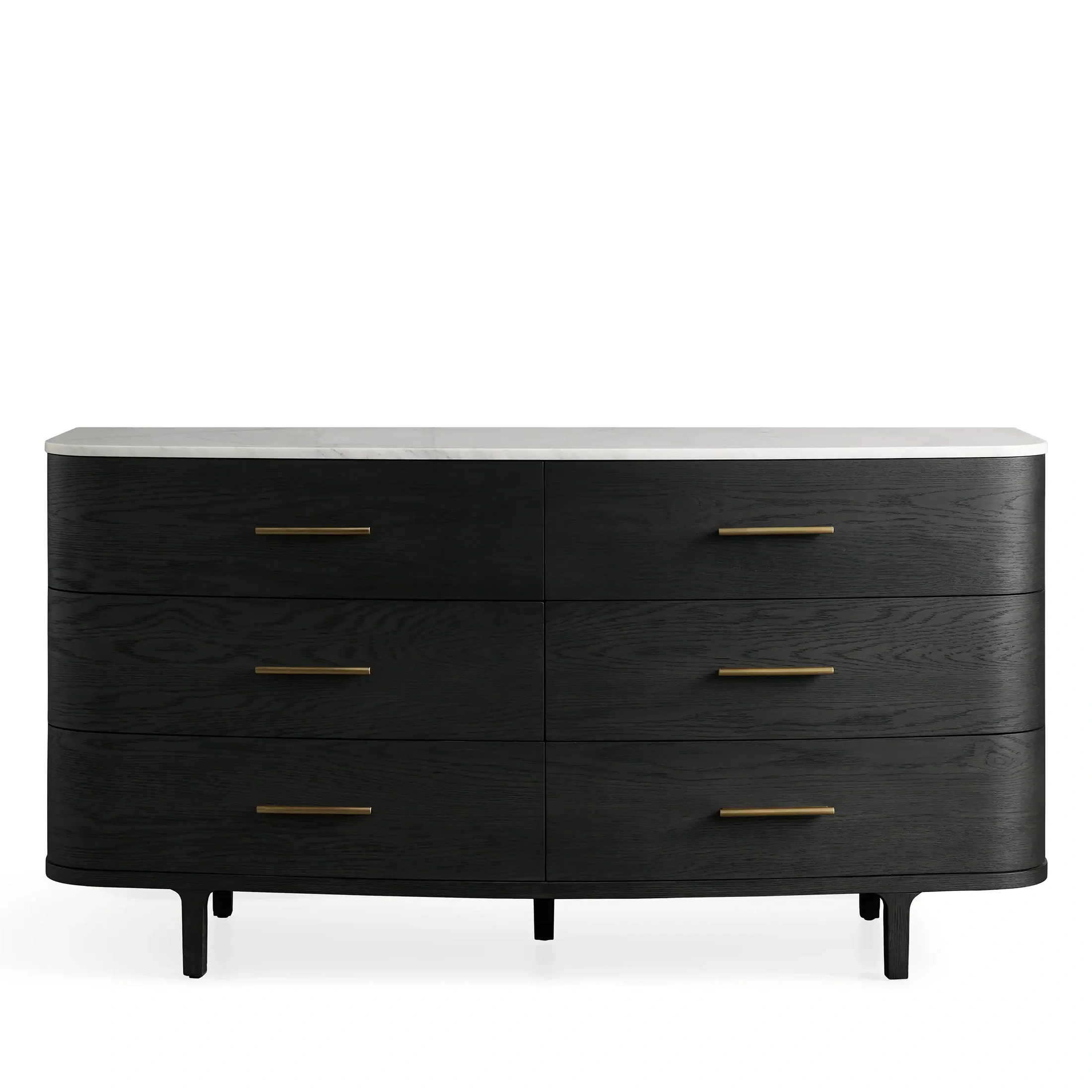 Комод Finnley с шестью ящиками и дугообразным краем 