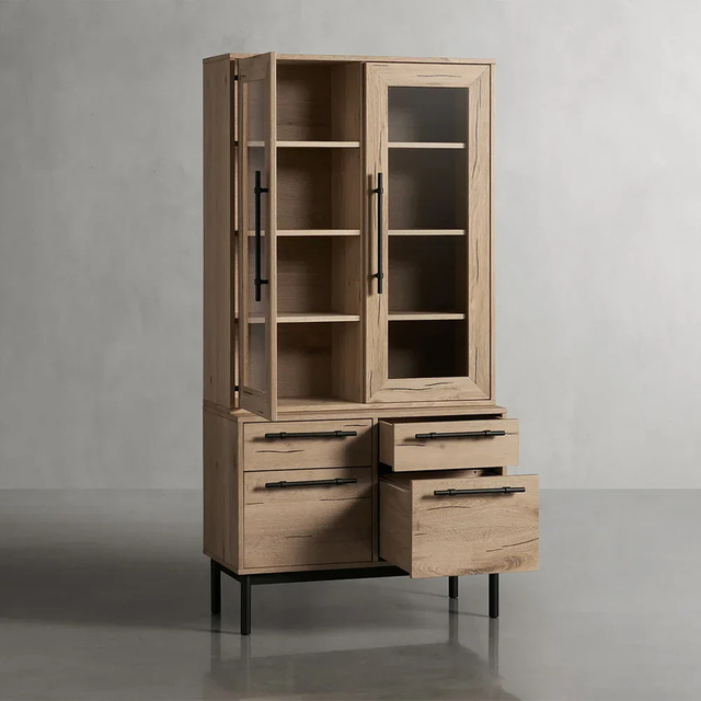 Промышленное - стиль стекло - шкаф для хранения двери