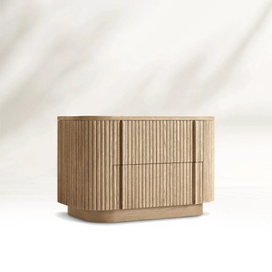 Вертикальная - полосатая изогнутая тумбочка