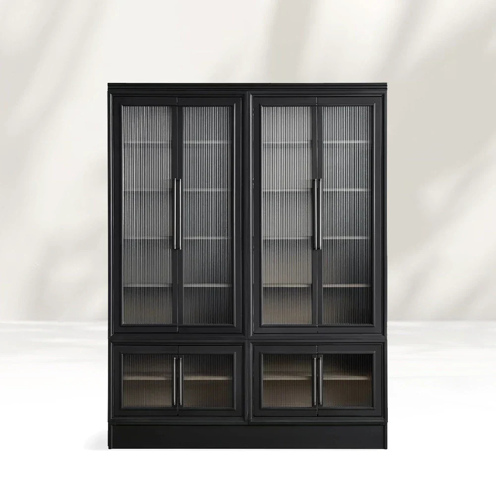 Современный минималистский двойной - стекло - шкаф для хранения двери