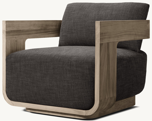 Одноместный стул из натурального тика для улицы