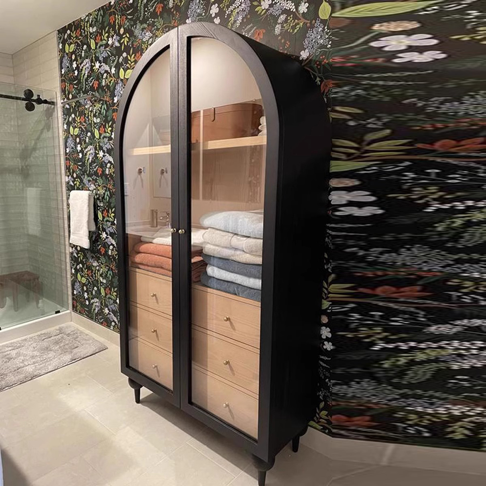 Шкаф со стеклянными дверями изучать мебель