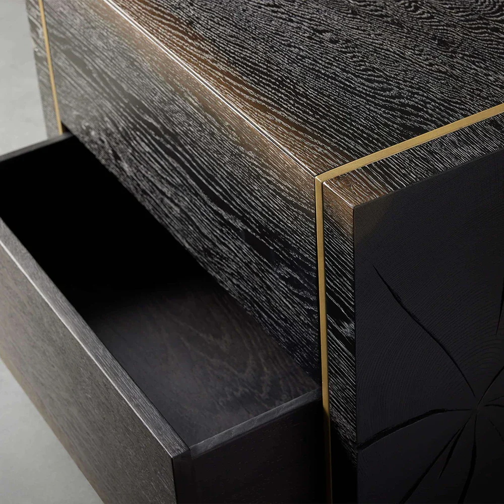 Два - ящик стильный темный деревянный тум