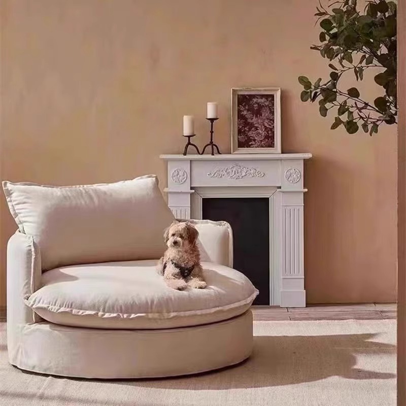 Съемный и моющий круглый одиночный диван