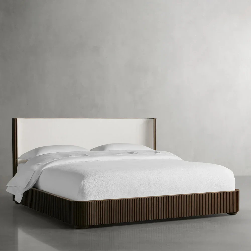 Спальня сплошной дерево двойной настройки кровати королевы