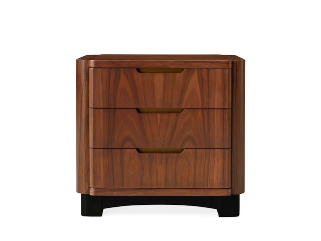 Дубовый ореховый орех с тремя дрейвами прикроватный тум