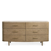 Комод Finnley с шестью ящиками и дугообразным краем 