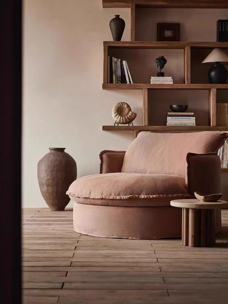 Съемный и моющий круглый одиночный диван