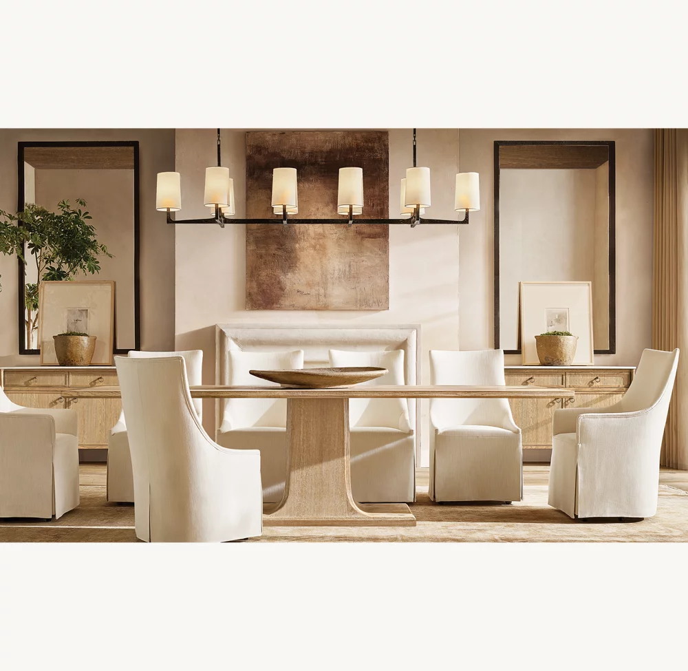 Мраморная столешница, двухдверный сервант из белого дуба