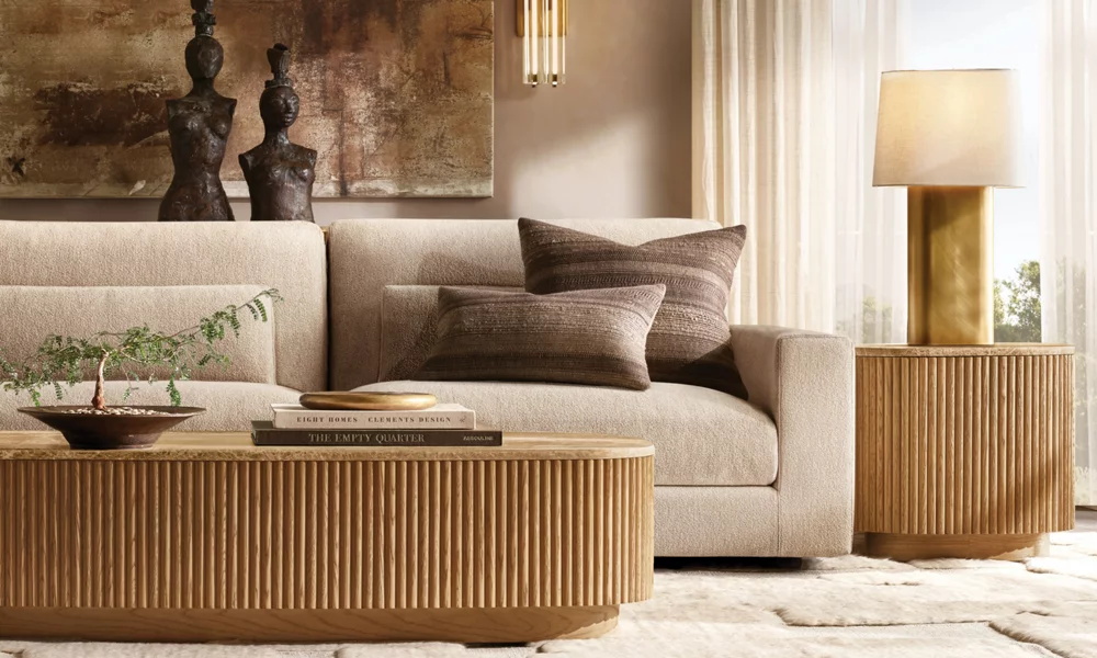 Квадратный каменный журнальный столик