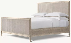 Кровать ротана и деревян с подношкой