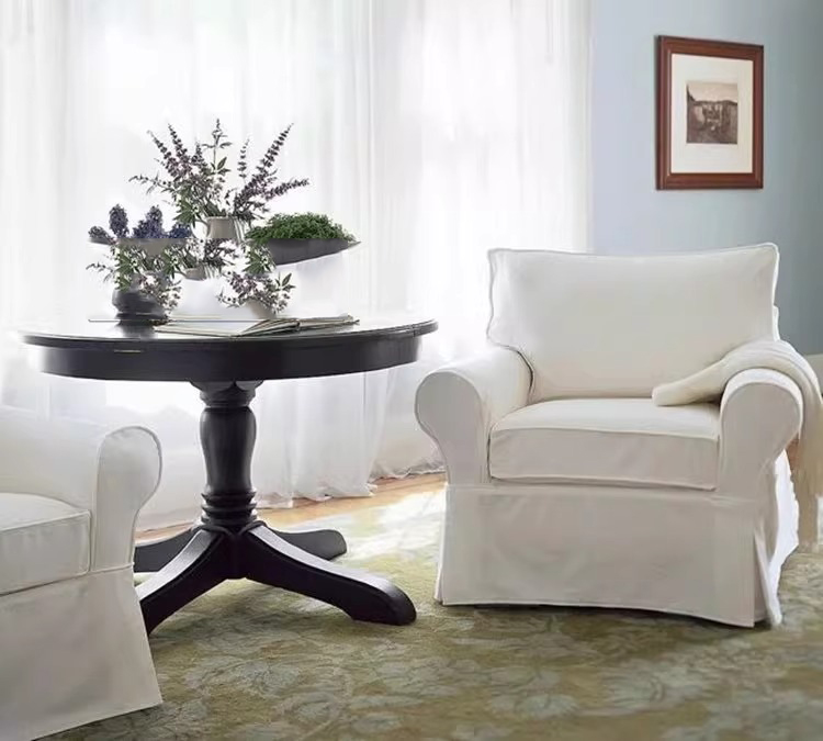 Съемный и моющий белый диван