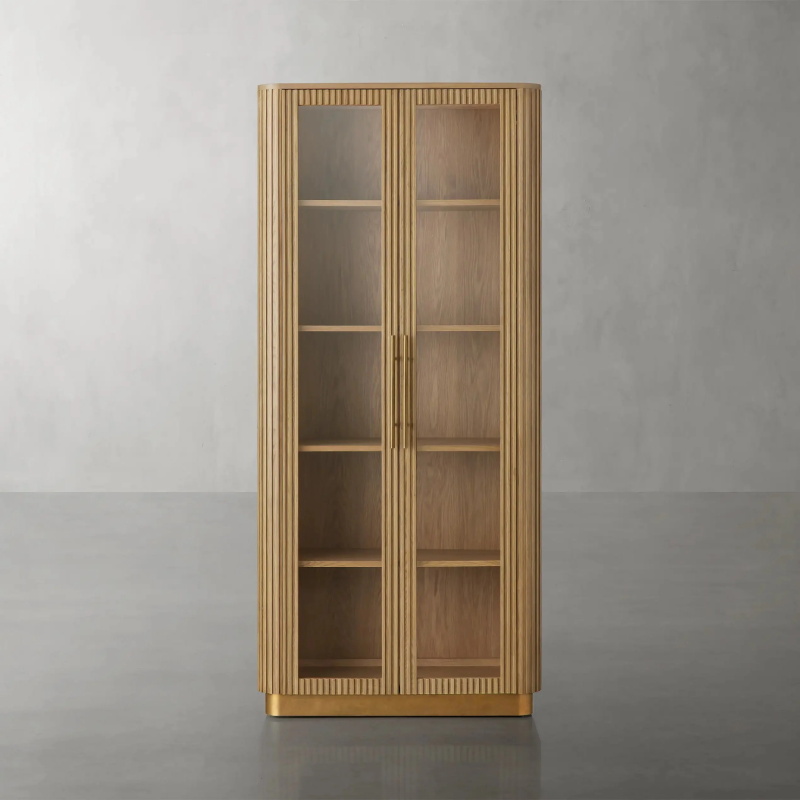 Современный - роскошный темный деревянный витринок