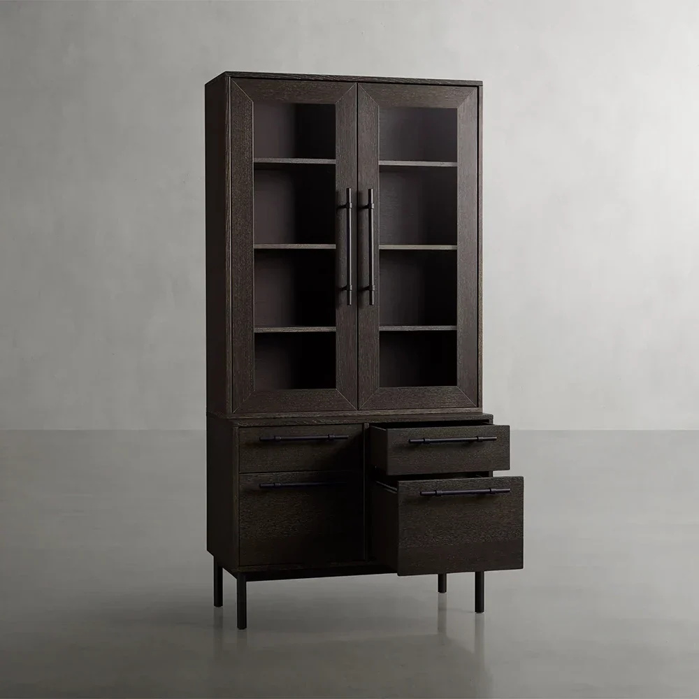 Промышленное - стиль стекло - шкаф для хранения двери