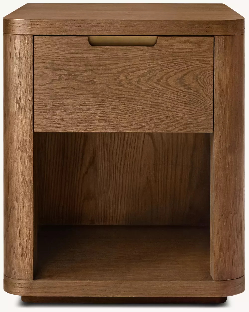 Сплошная древесина открыта на тумбочке 