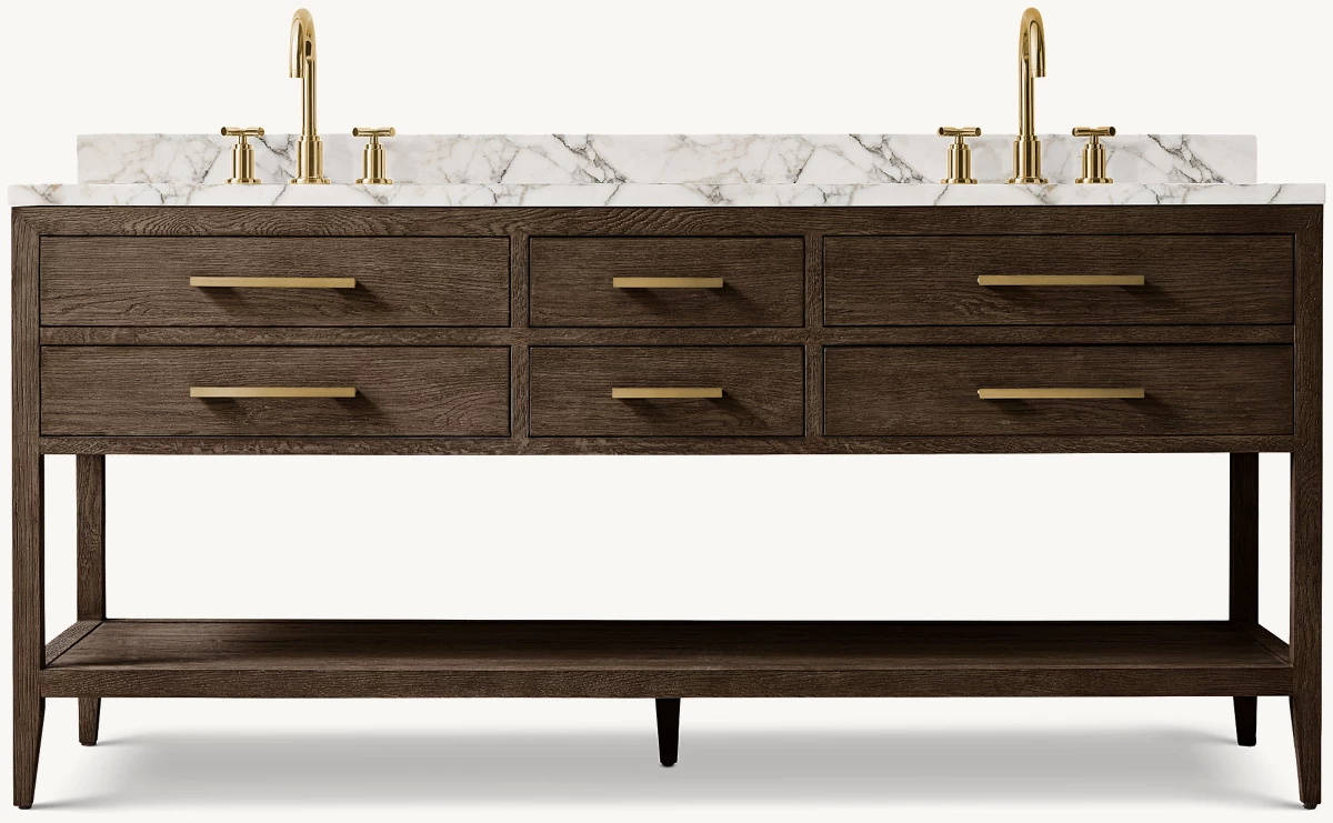 Коричневый дуб/ атласная латунь