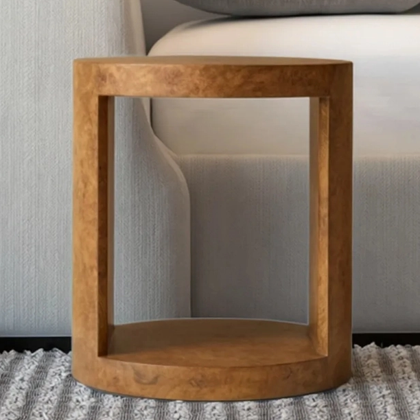 Роскошная бурел -деревянная туалетная таблица с открытой полкой