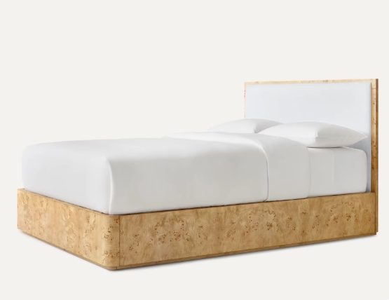 Кора дерева матовая кровать из белого дуба с твердым деревом