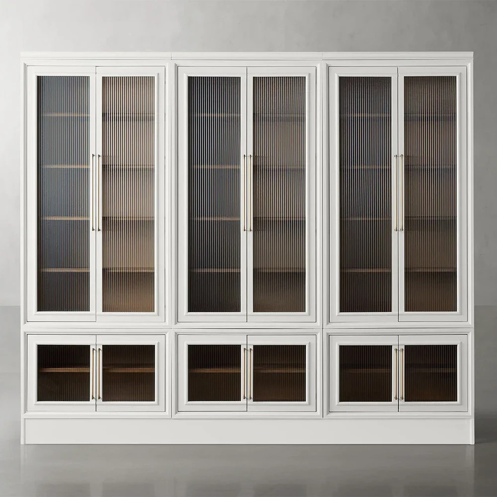 Современный минималистский двойной - стекло - шкаф для хранения двери