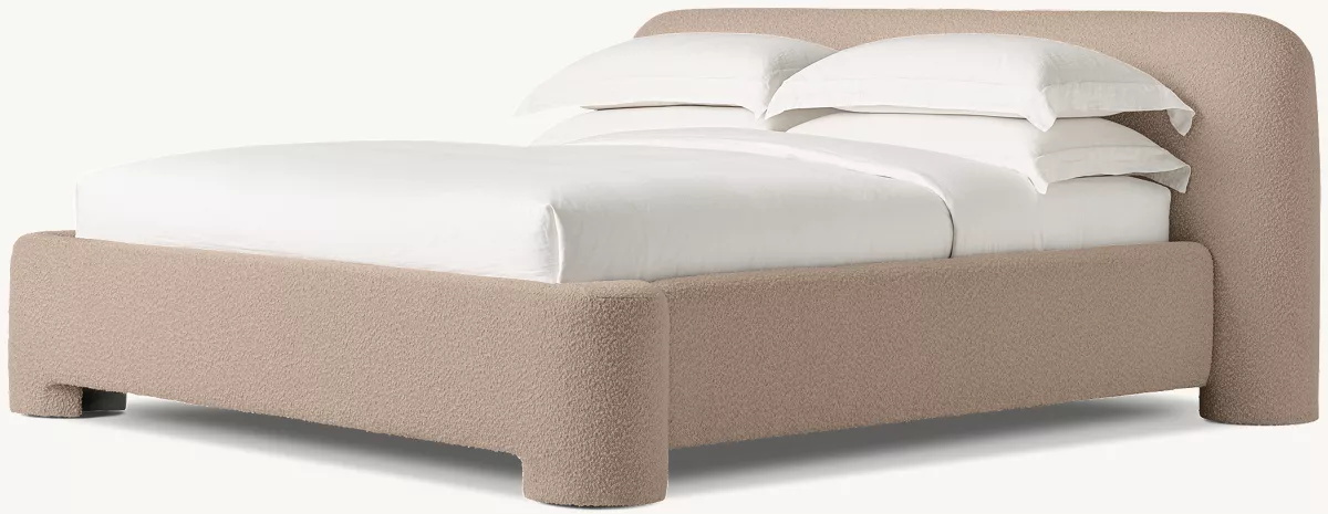 Спинчатая кровать тканевой панели