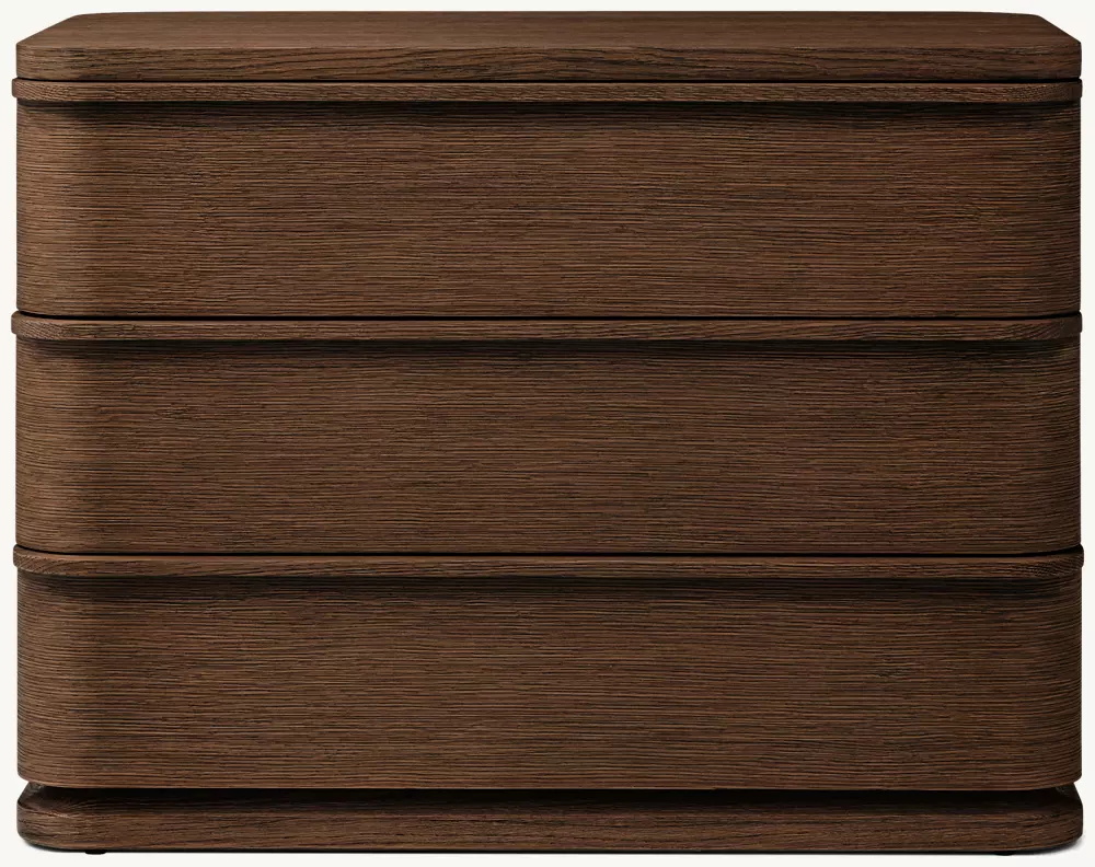 Простая древесная тройная прикроватная таблица