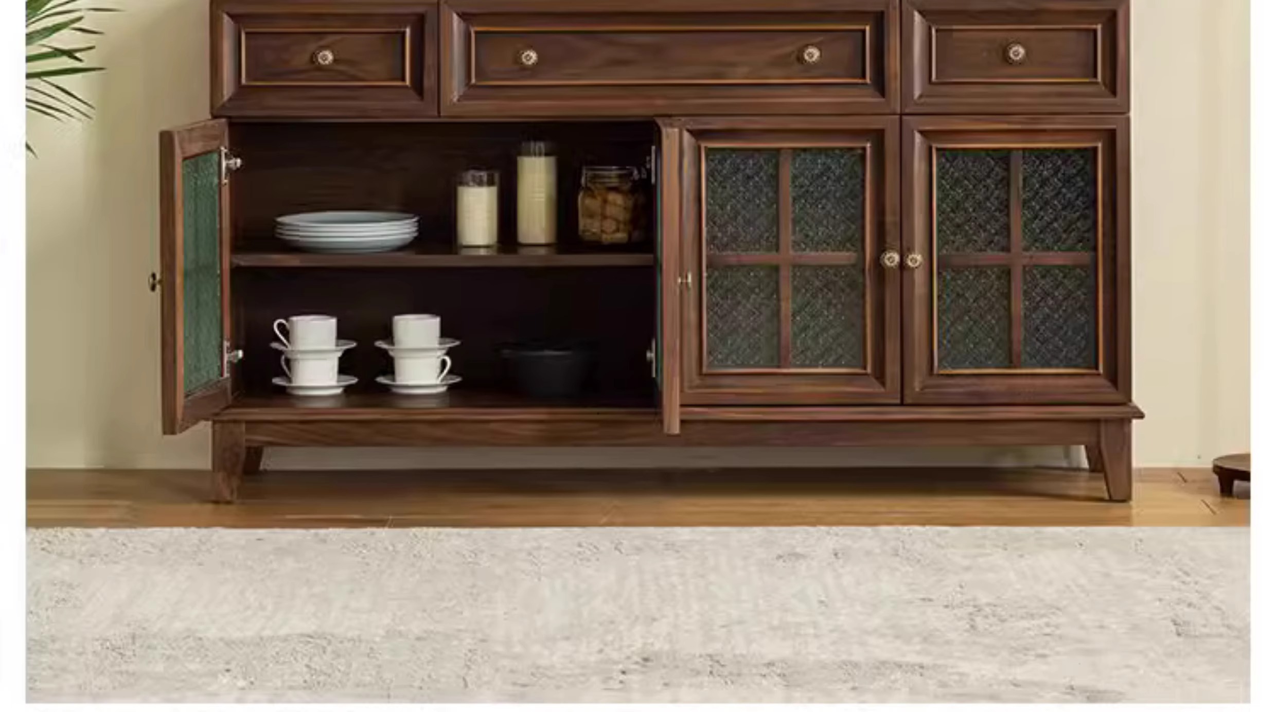Черный ореховый ореховый буфет