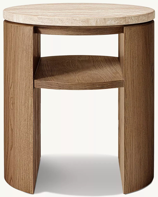 Сплошной деревянный круглый стол