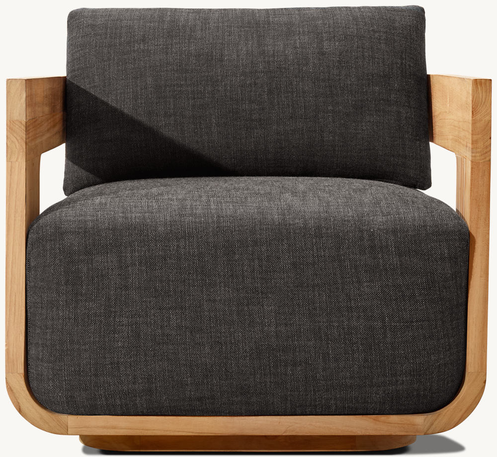 Одноместный стул из натурального тика для улицы