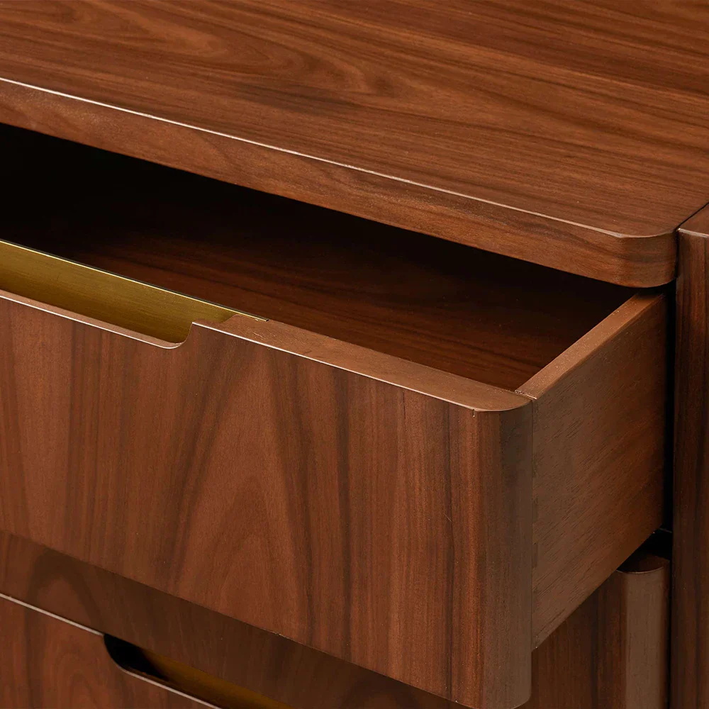 Дубовый ореховый орех с тремя дрейвами прикроватный тум