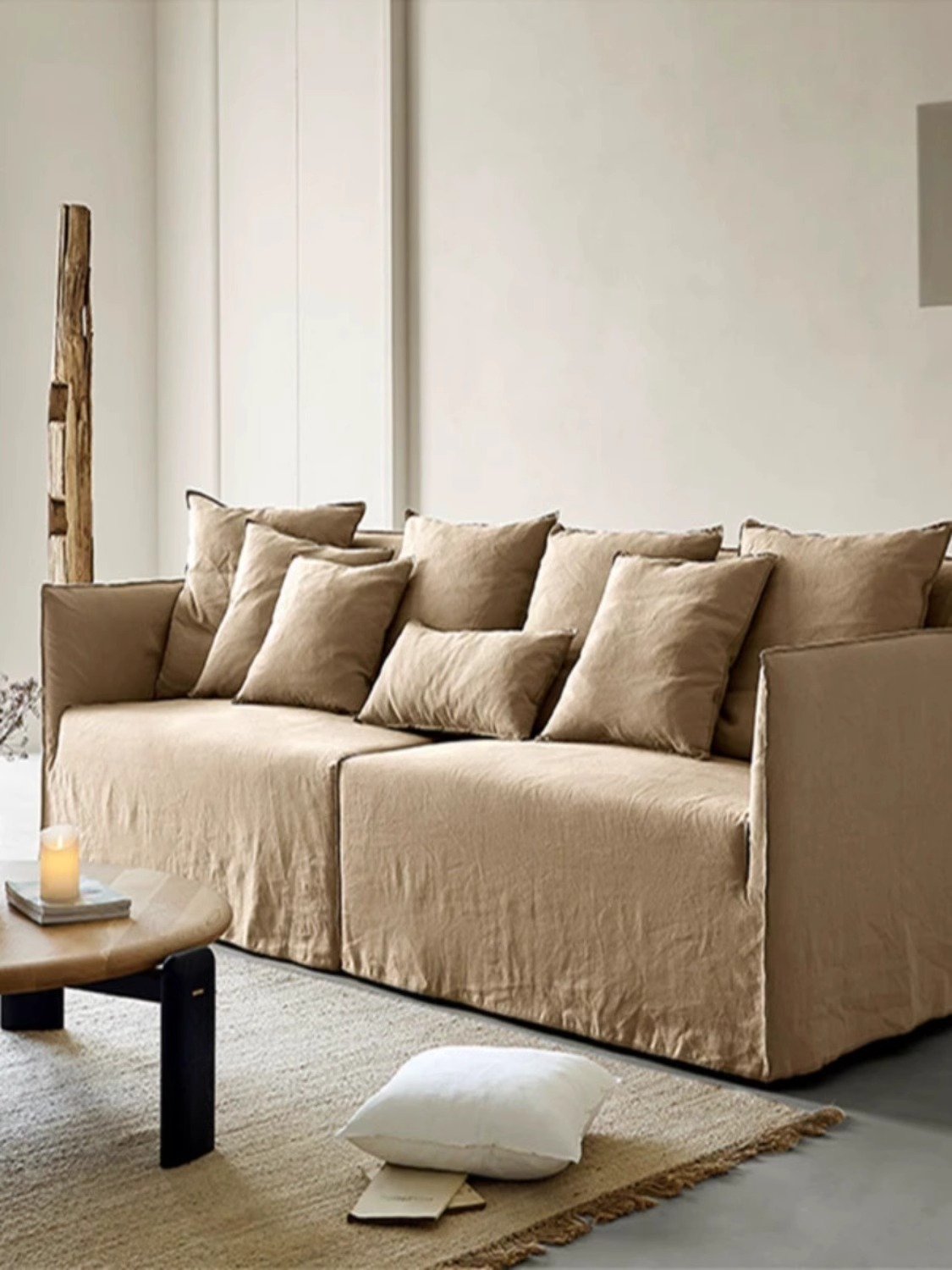 Японская льняная ткань простой диван