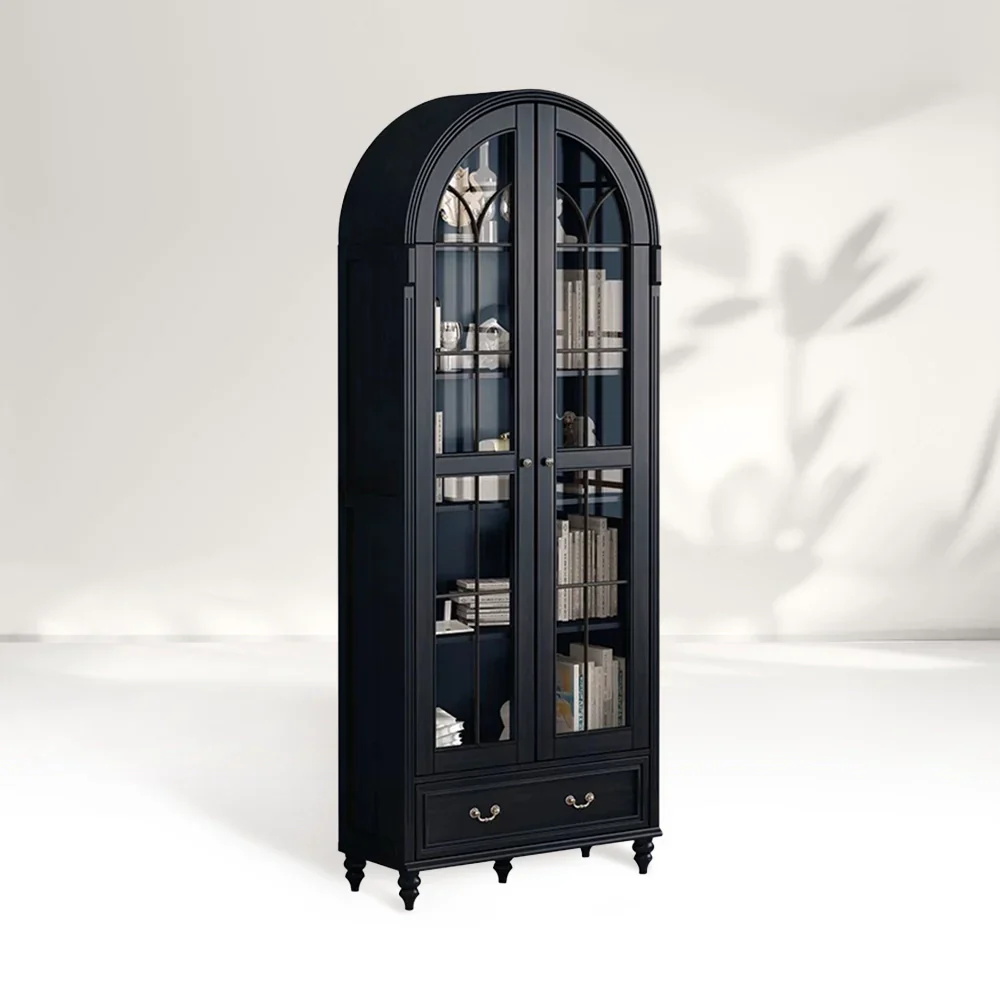 Арка - Стекло в форме - книжный шкаф для дверей