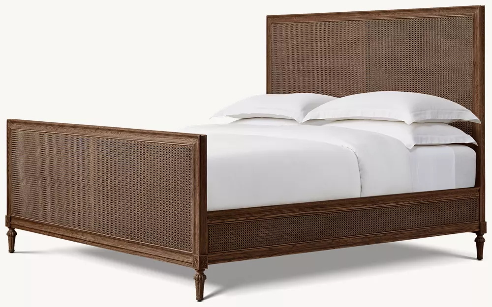 Кровать ротана и деревян с подношкой