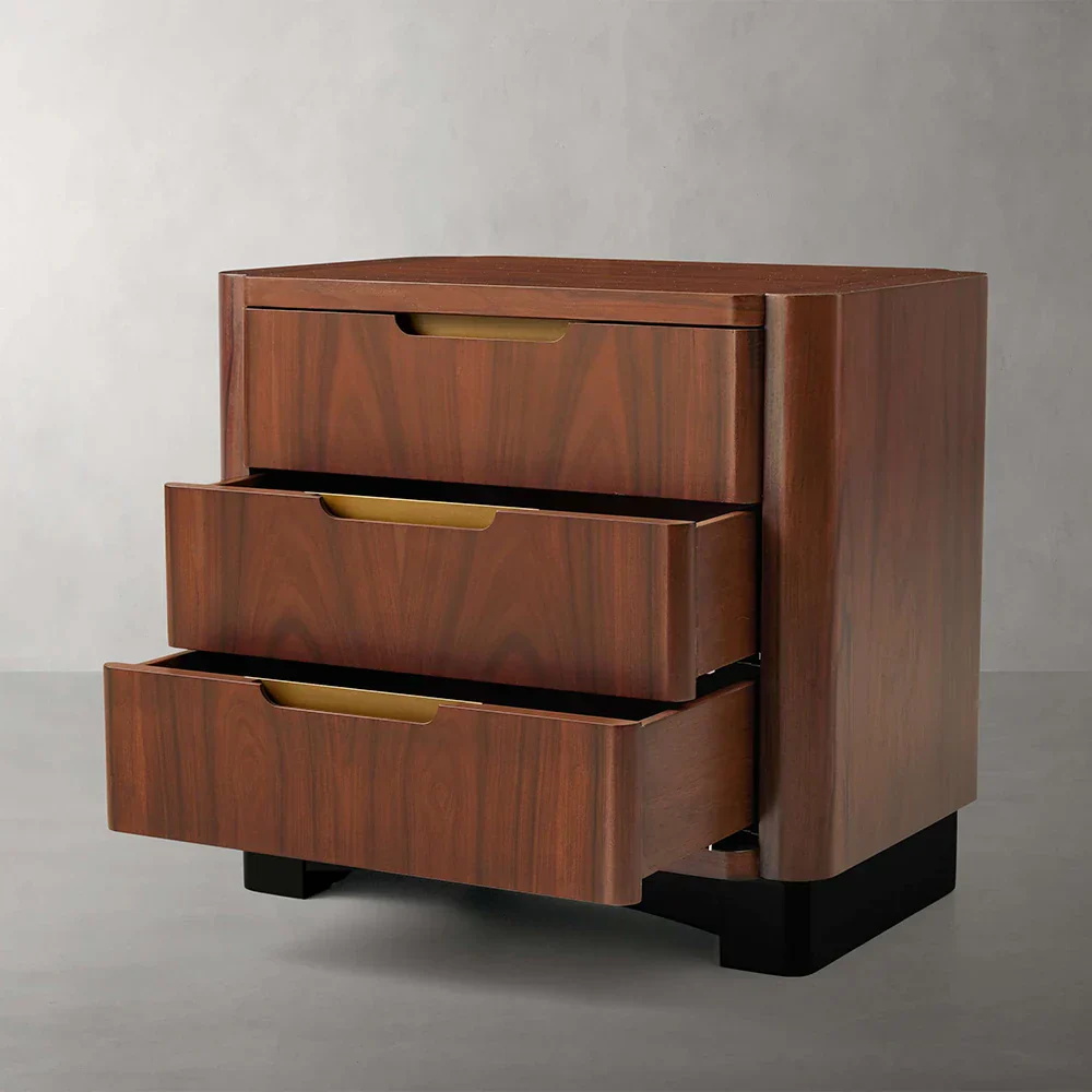 Дубовый ореховый орех с тремя дрейвами прикроватный тум