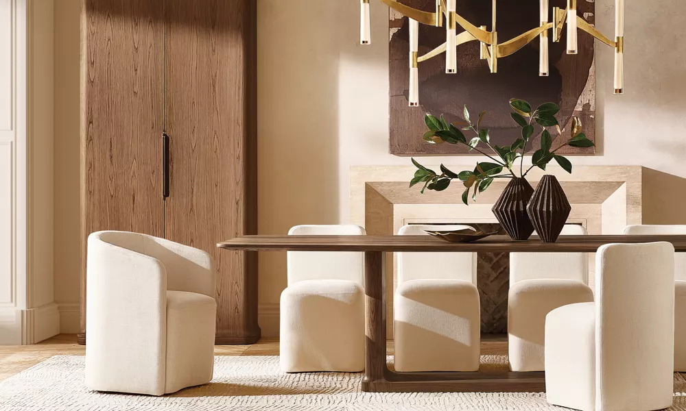 Современная ткань минималистское кресло, сделанное из твердой древесины для обеда