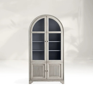 Стеклянный шкаф с белым дубом безмятежно