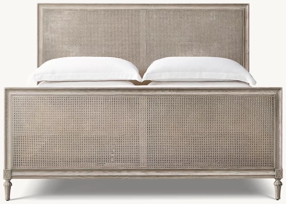 Кровать ротана и деревян с подношкой