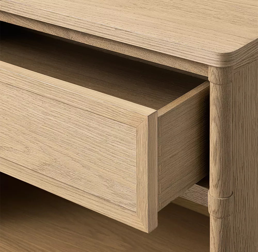 Прикроватная тумбочка с открытой полкой и одним ящиком